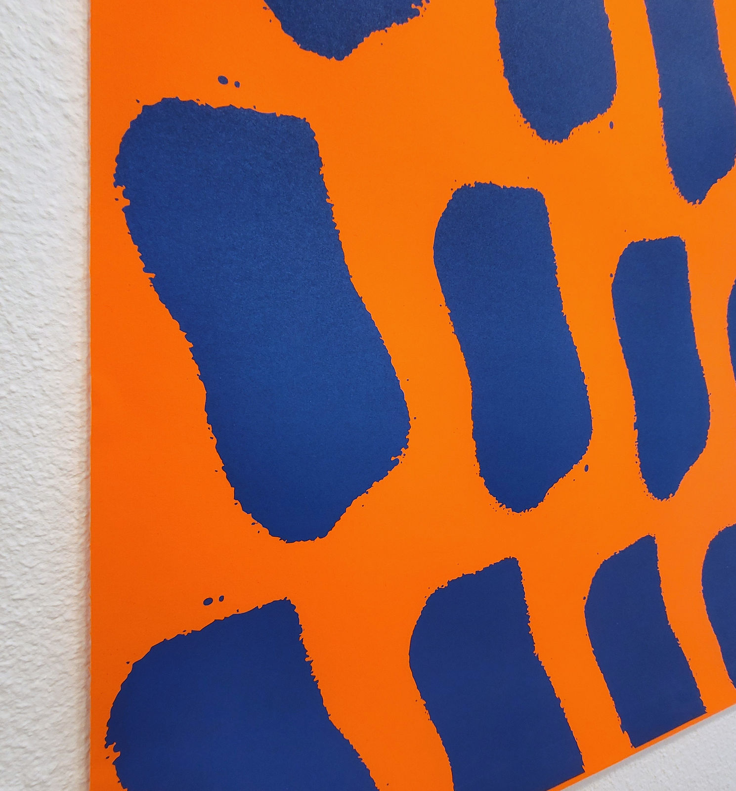 Claude VIALLAT, Vacances Bleues : orange, 2008