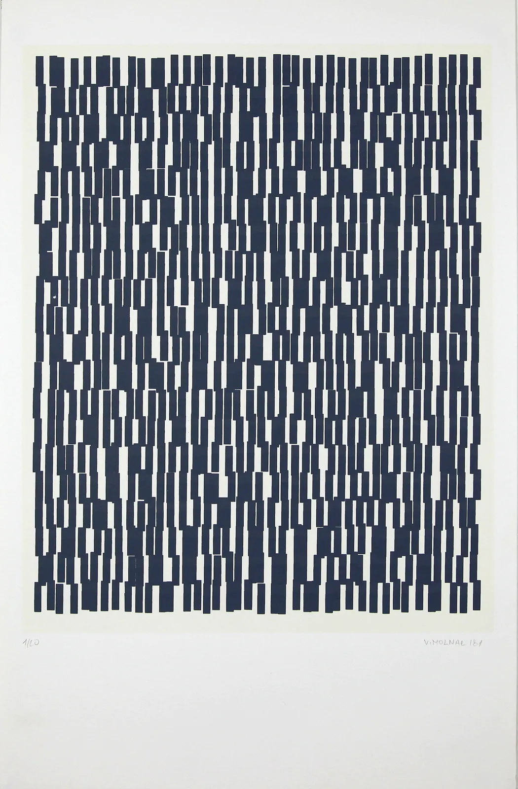 Vera MOLNAR, 800 rectangles à géométrie variable , 1981