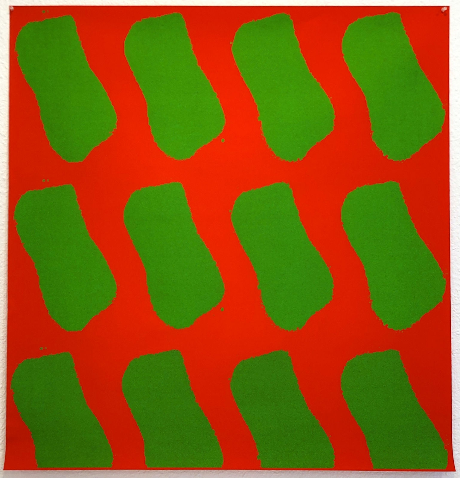 Claude VIALLAT, Vacances Bleues : rouge, 2008