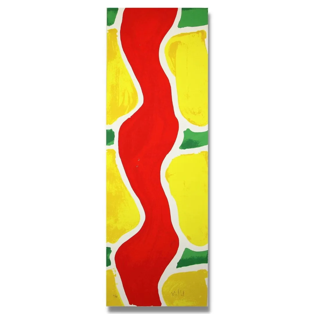 Claude VIALLAT, Serpent rouge, 2005