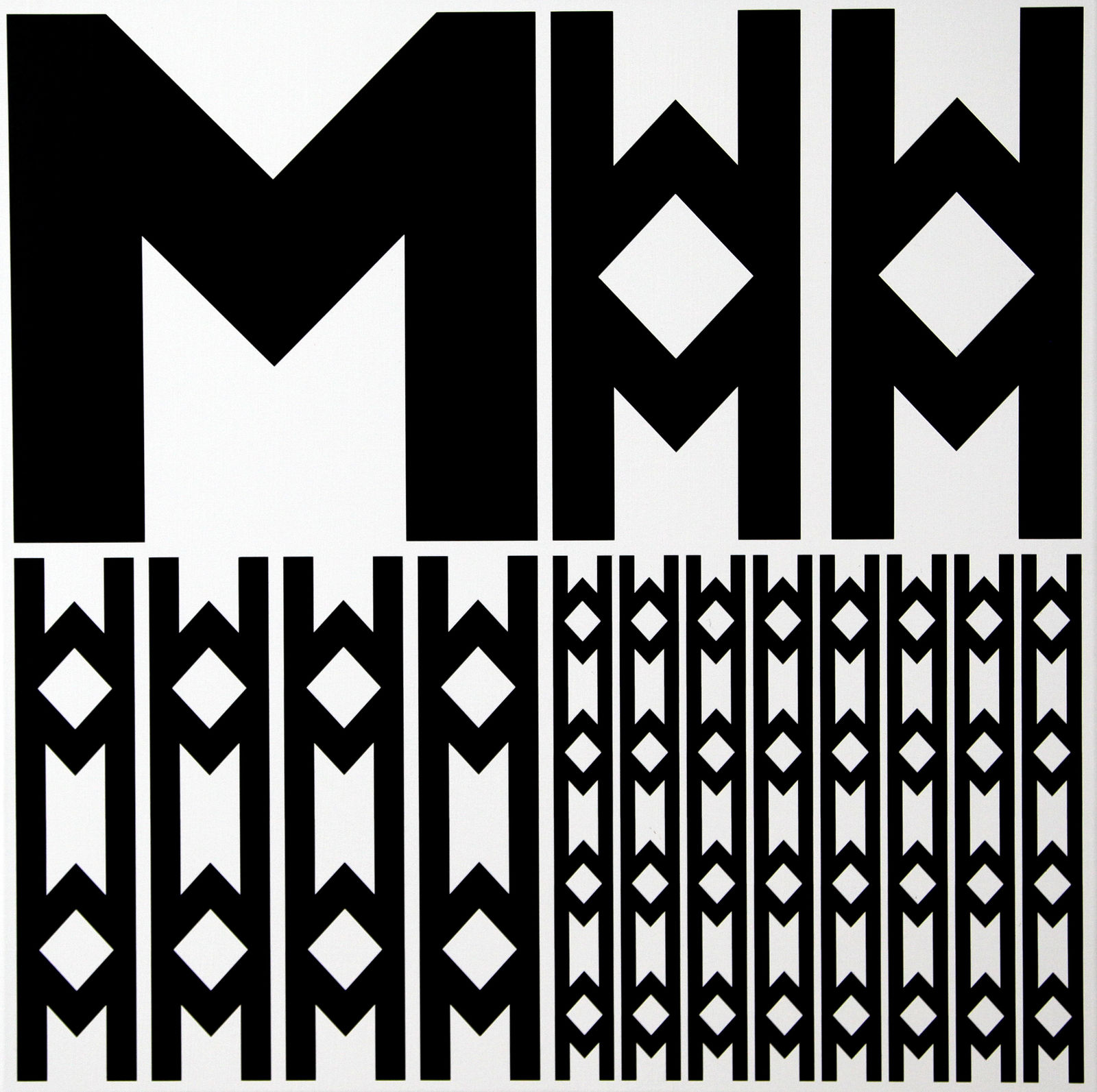 Vera MOLNAR, Structure à partir de la lettre M, 2020