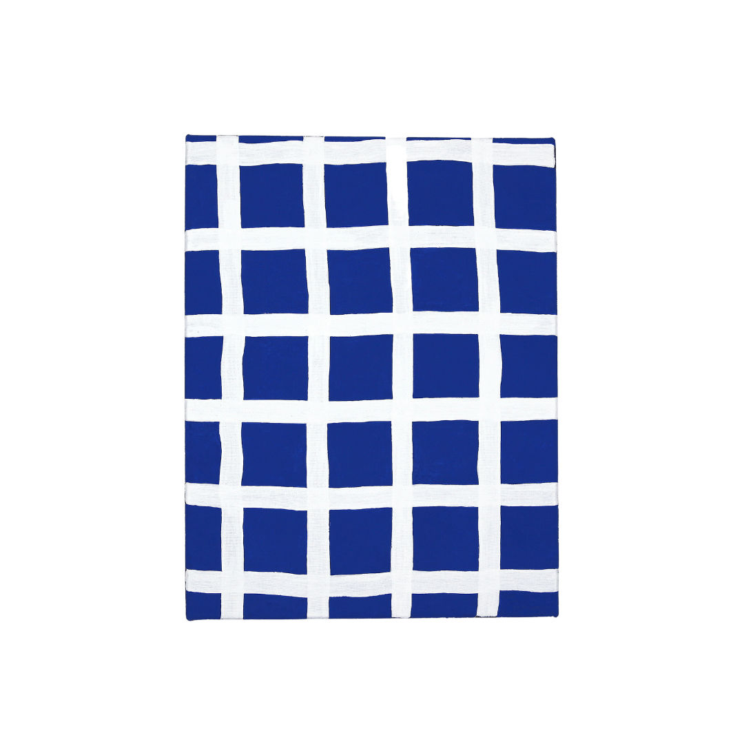 Nicolas CHARDON, Grille blanche (bleu), 2023