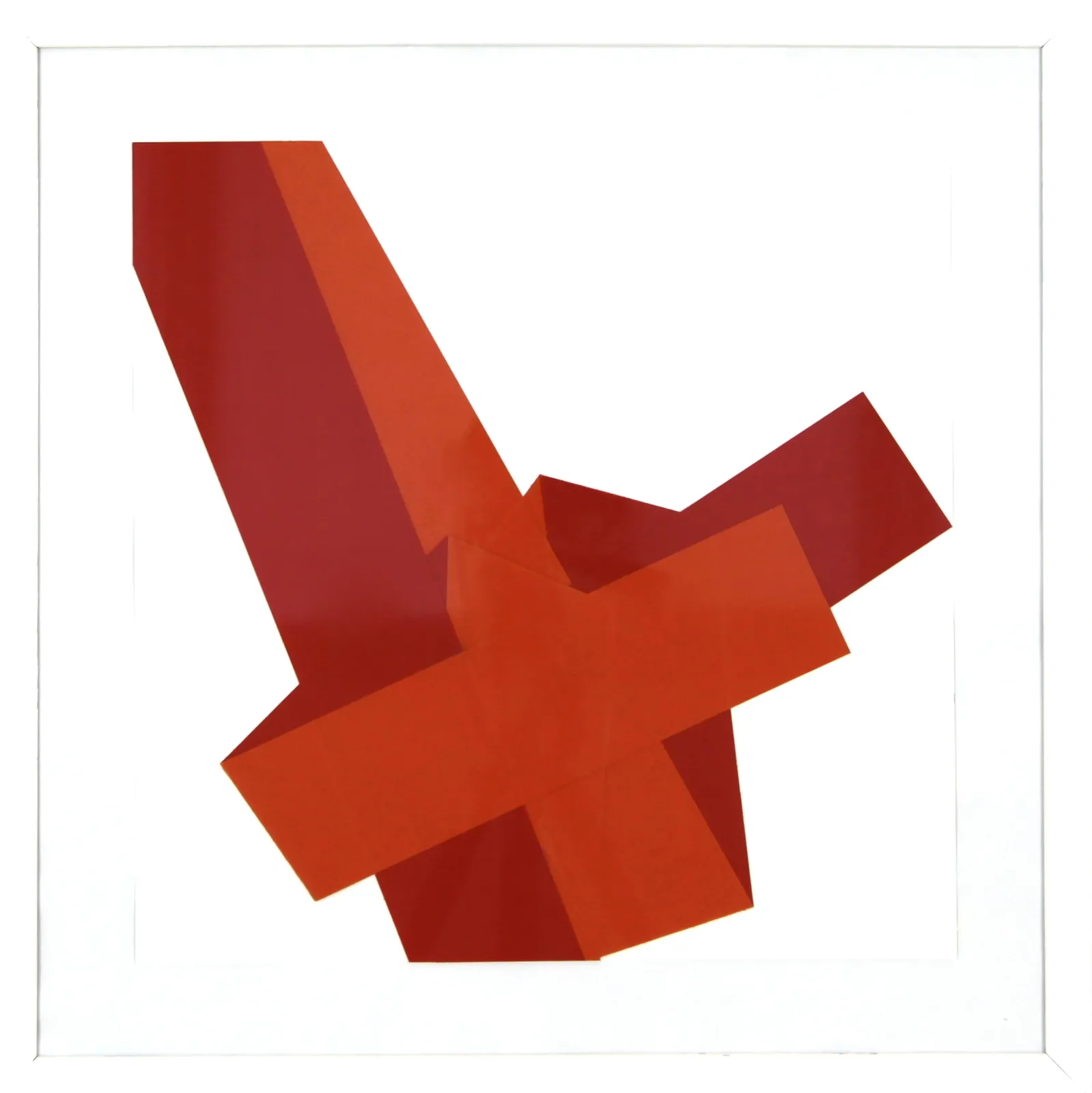 Vera MOLNAR, 2 bandes pliées, 2 couleurs, 2020