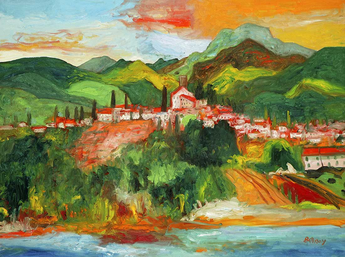 John Bellany (1942-2013) , Hill Town of Correlia , 2004