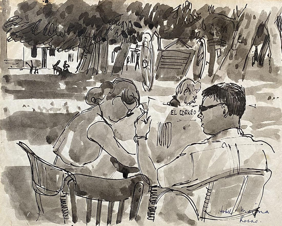 Alberto Morrocco OBE (1917-1998), Hotel Marina, Rosas, Spain , c.1960s