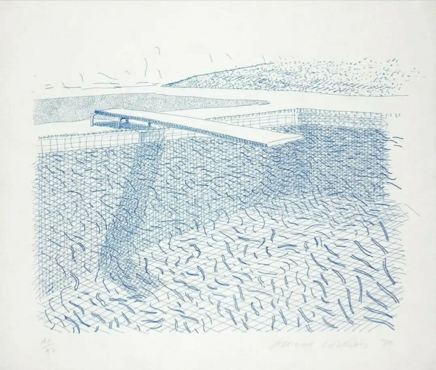 David Hockney, Water Made of Lines (T.210), 1978