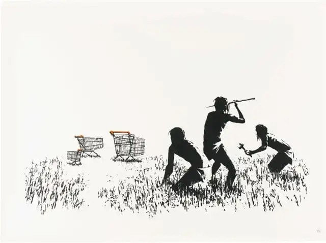 Banksy, Trolleys (Unsigned), 2007
