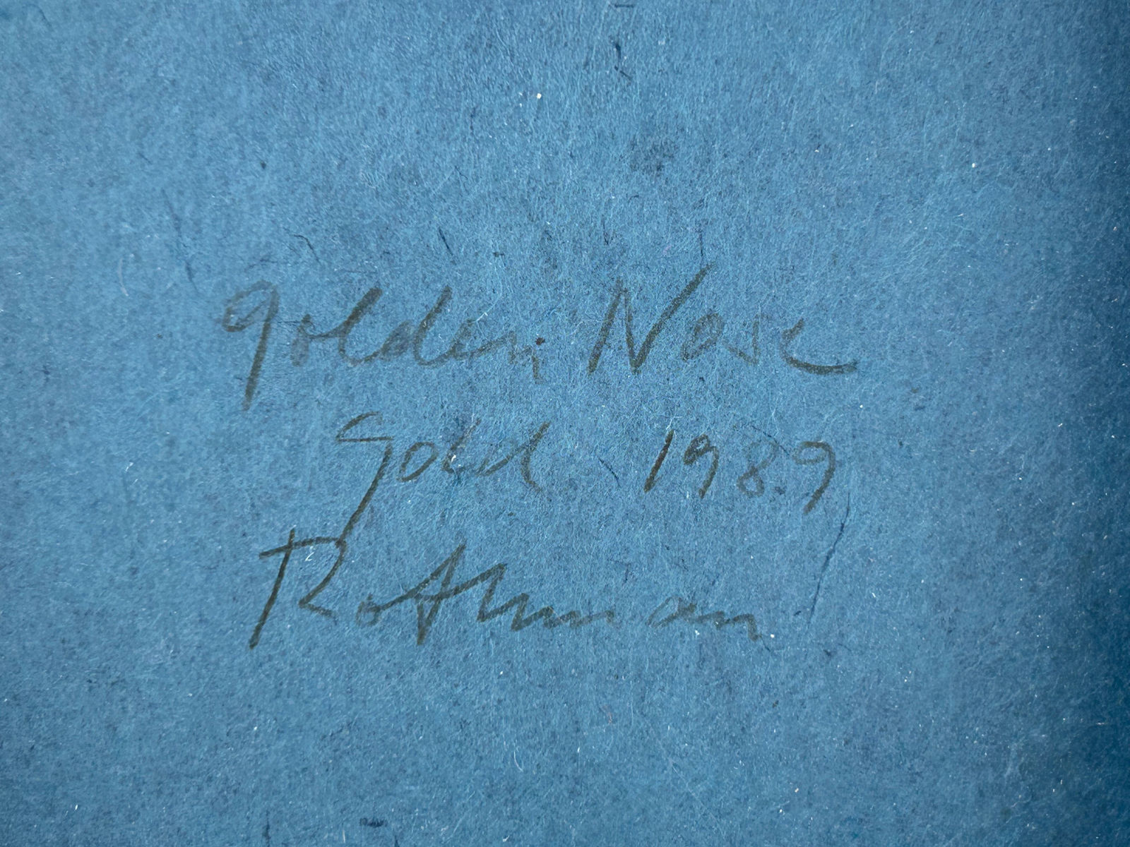 Gerd Rothmann, Die Goldene Nase (formed from Jan Teunen), 1984