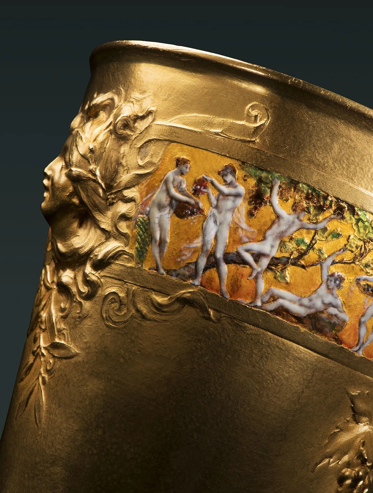 Jules Brateau et Paul Grandhomme, 'Les Ivresses' beaker, ca. 1893