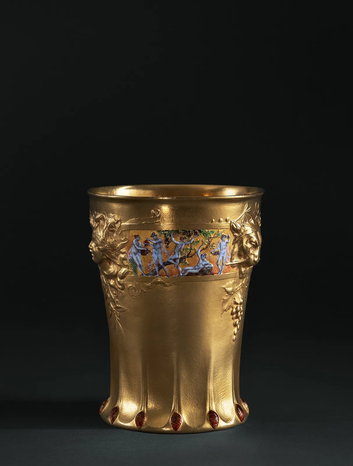 Jules Brateau et Paul Grandhomme, 'Les Ivresses' beaker, ca. 1893
