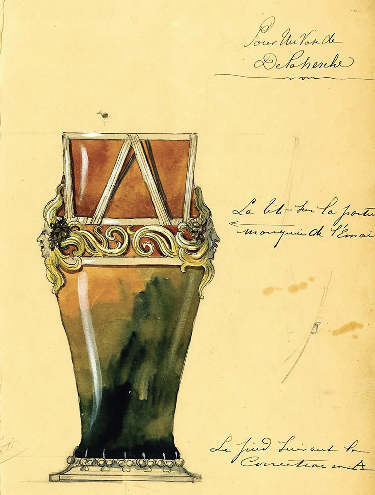 Auguste Delaherche, Mounted vase, ca. 1897
