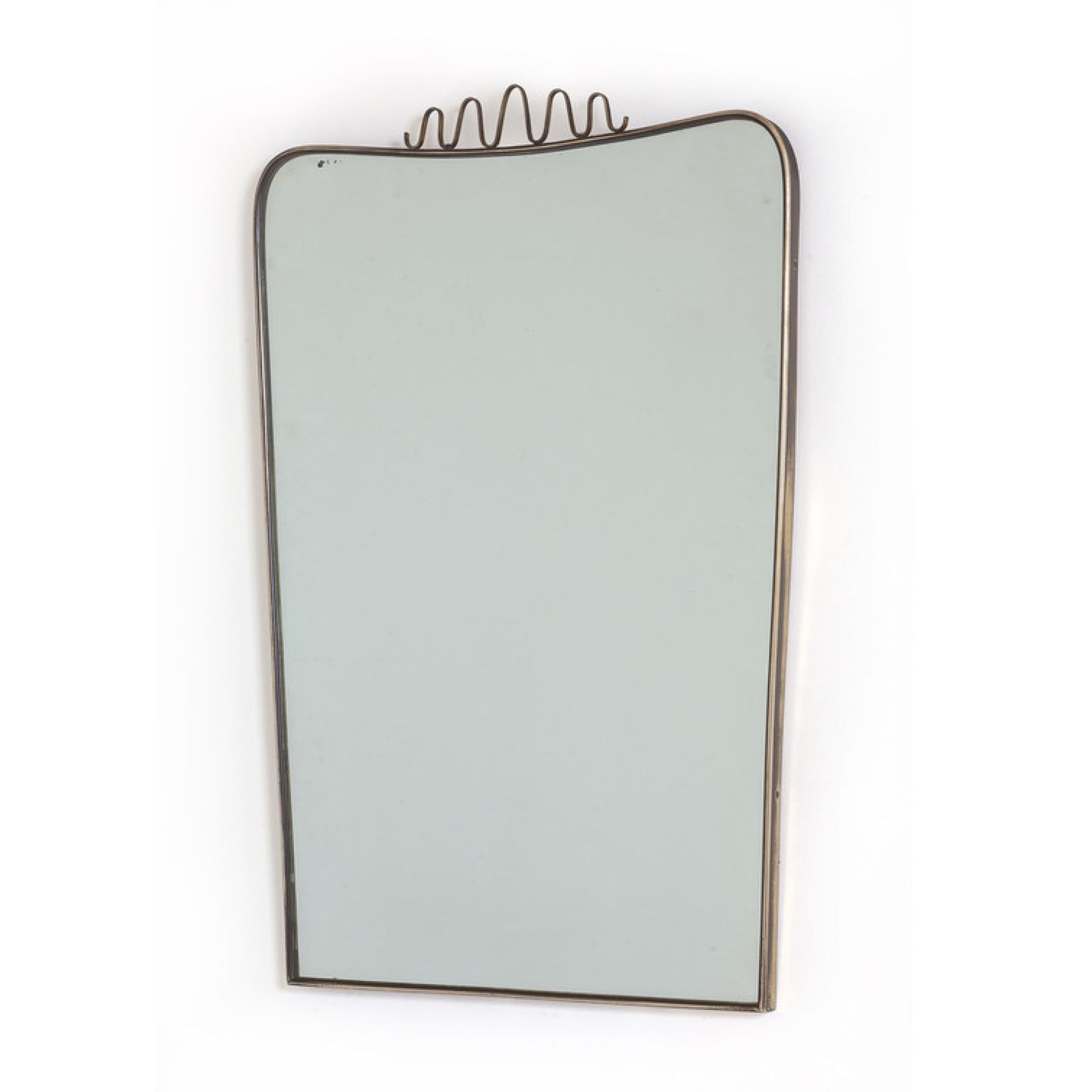 1950s Italian Brass Mirror in the style of Gio Ponti