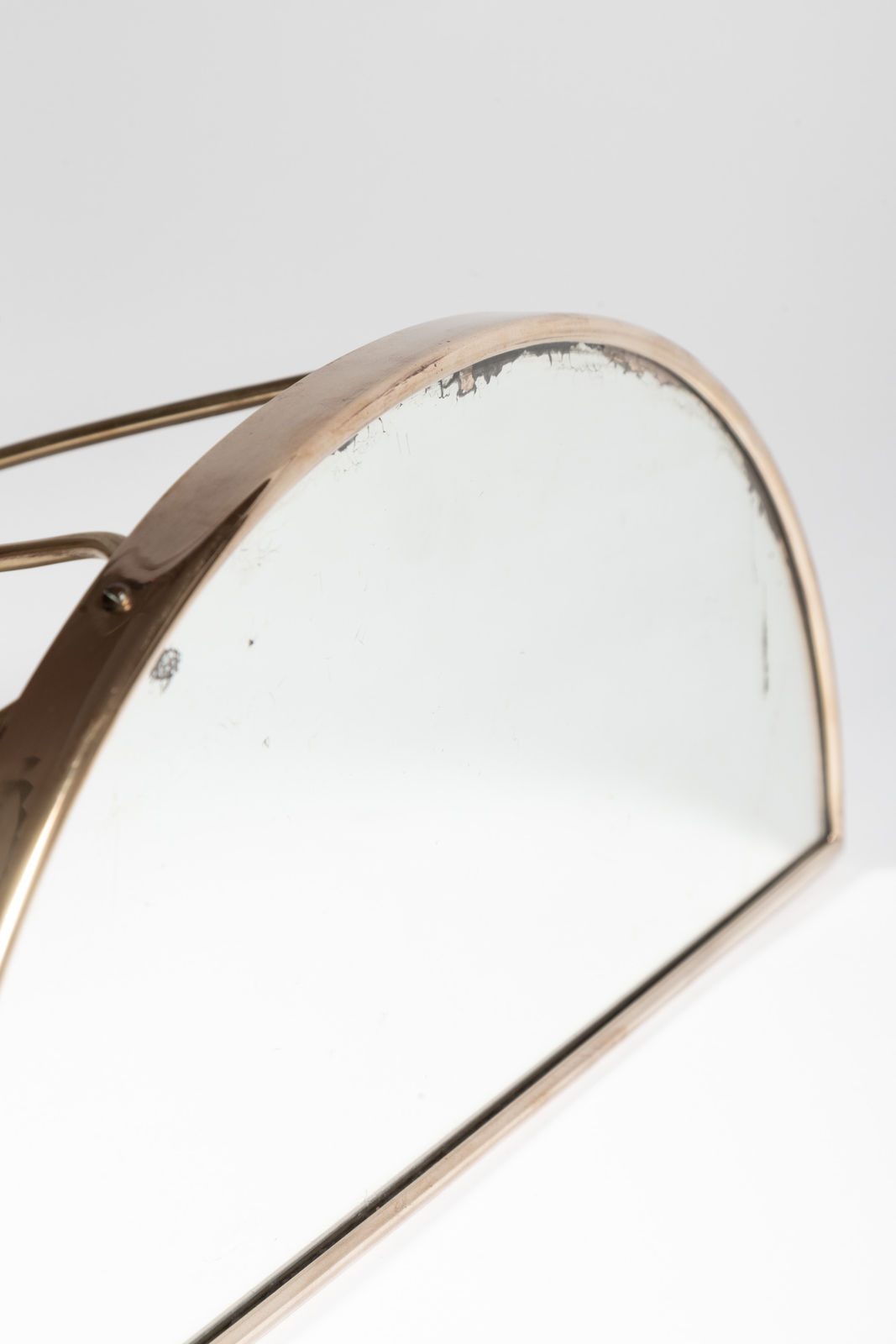 Italian Brass & Mirror Bracket Console, 1950s