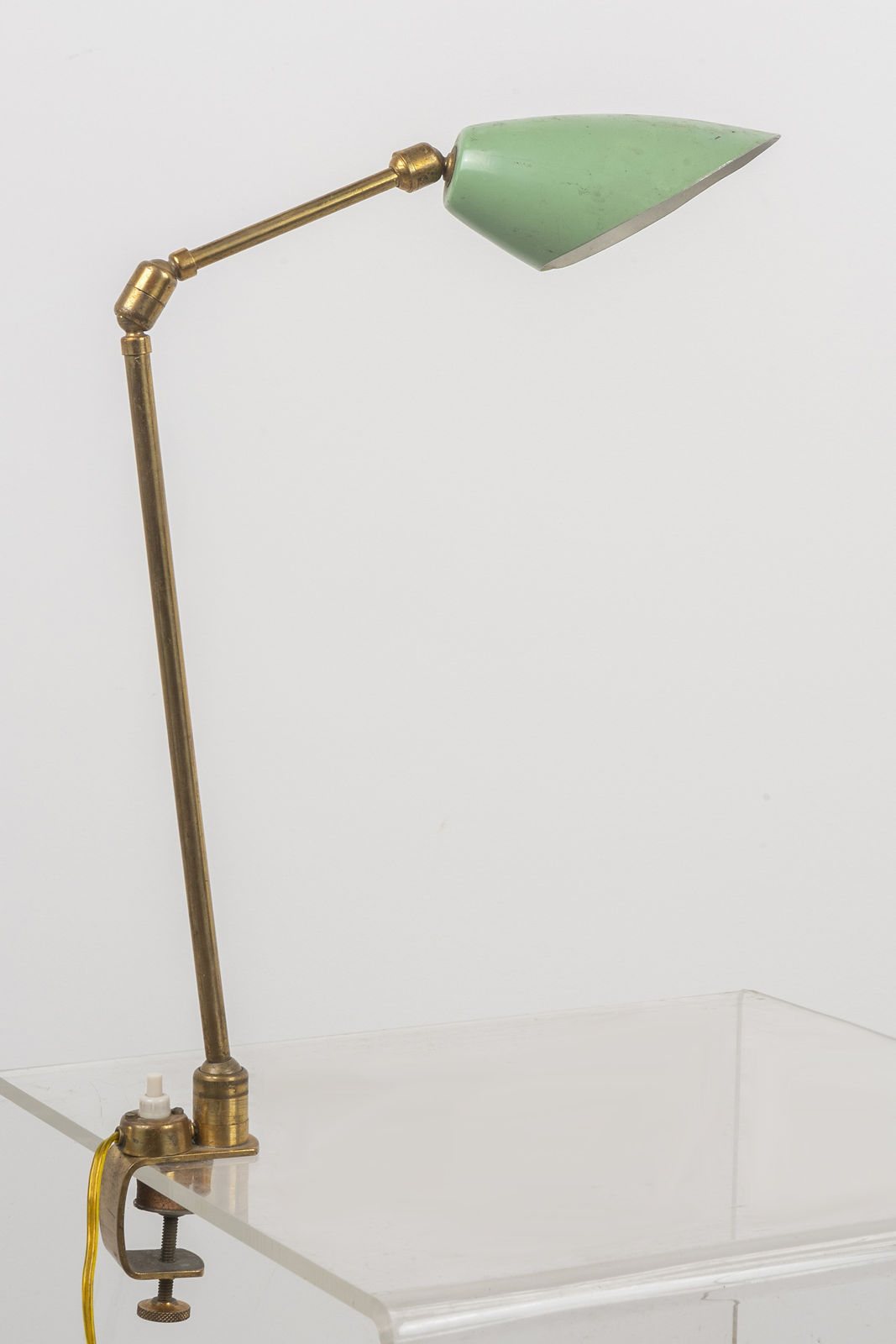 Italian Articulated Desk Lamp with Clamp Fixing, 1950s
