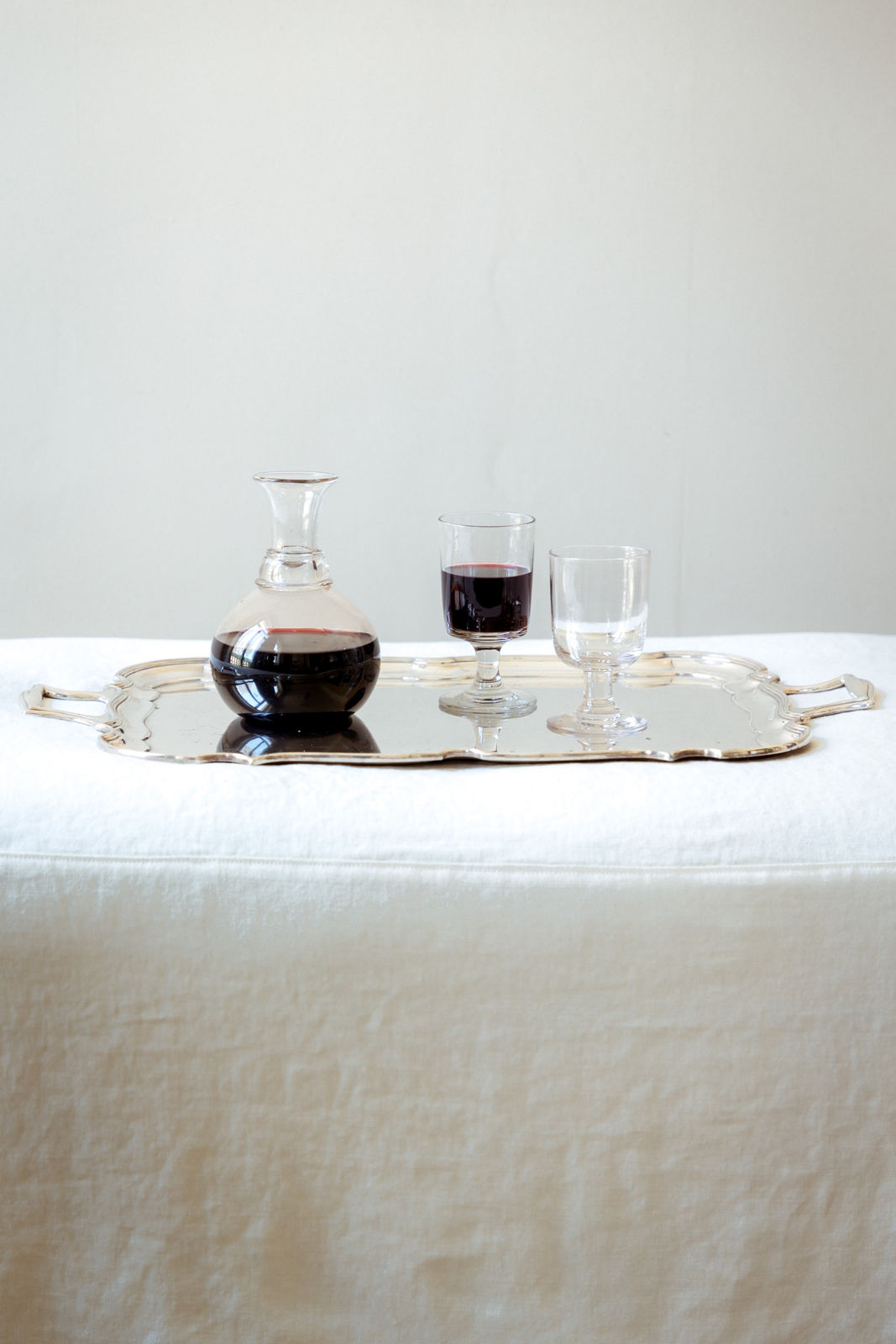 Antique Silver-Plated Serving Tray by Mappin & Webb.