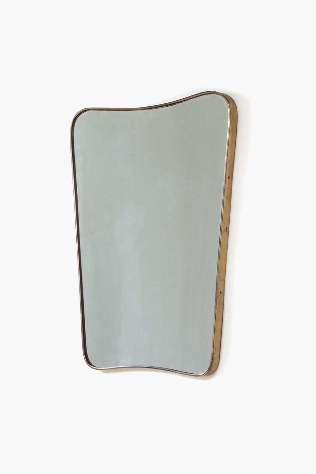 Gio Ponti, 1950s Italian Brass Framed Mirror designed by Gio Ponti for Fontana Arte