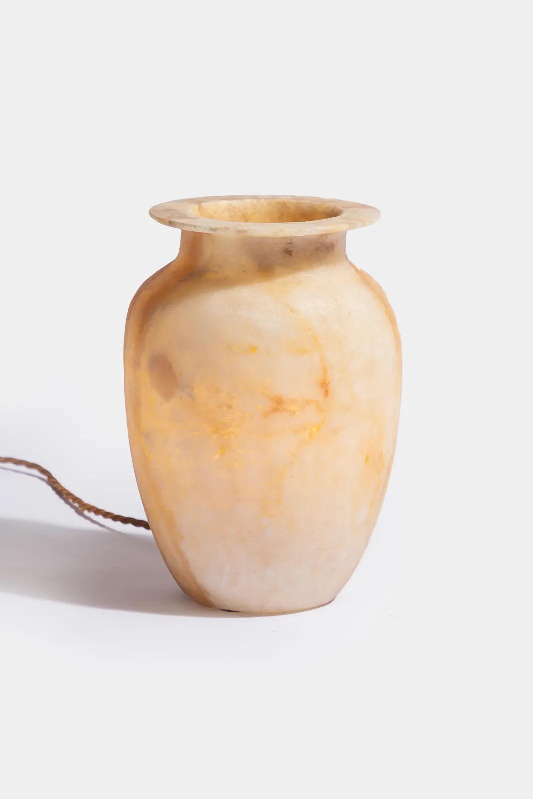 Early 20th Century Egyptian Alabaster Vase Lamp, Circa 1930