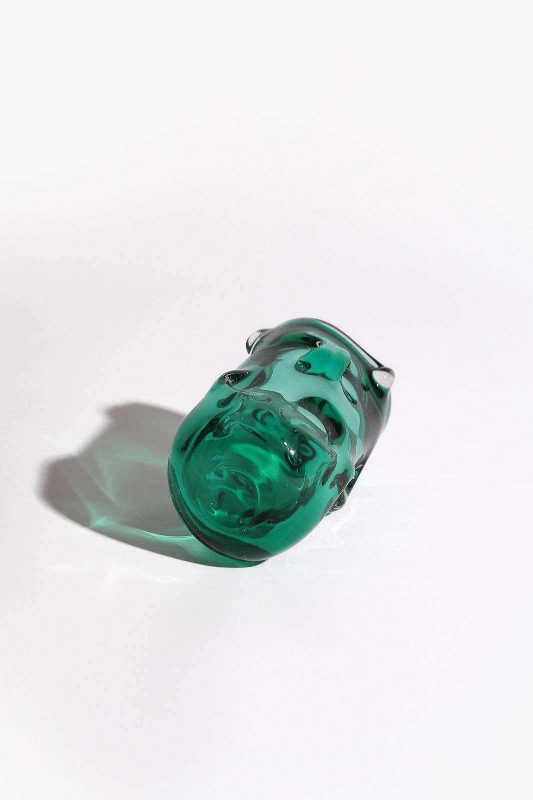 Green Glass Vase by Geoffrey Baxter for Whitefriars, 1960