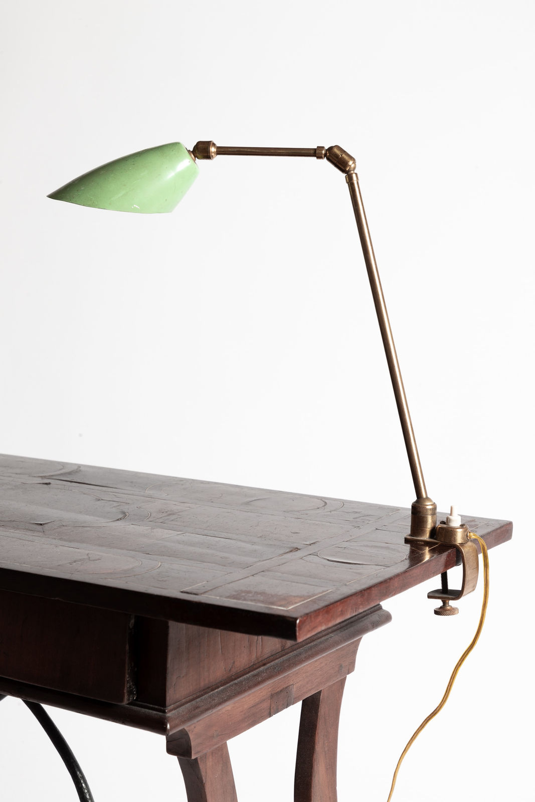 Italian Articulated Desk Lamp with Clamp Fixing, 1950s