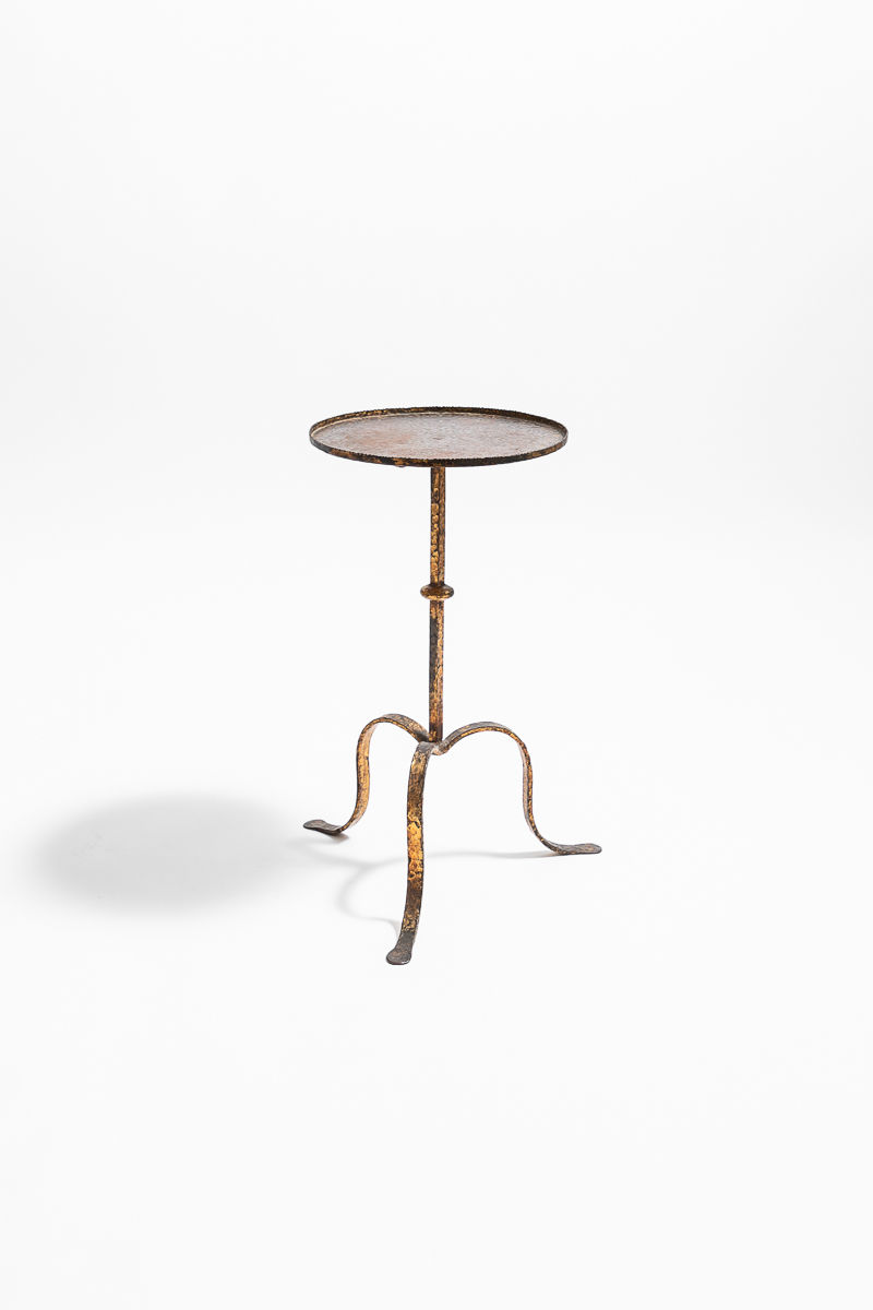1940s Gilt Iron Martini Table