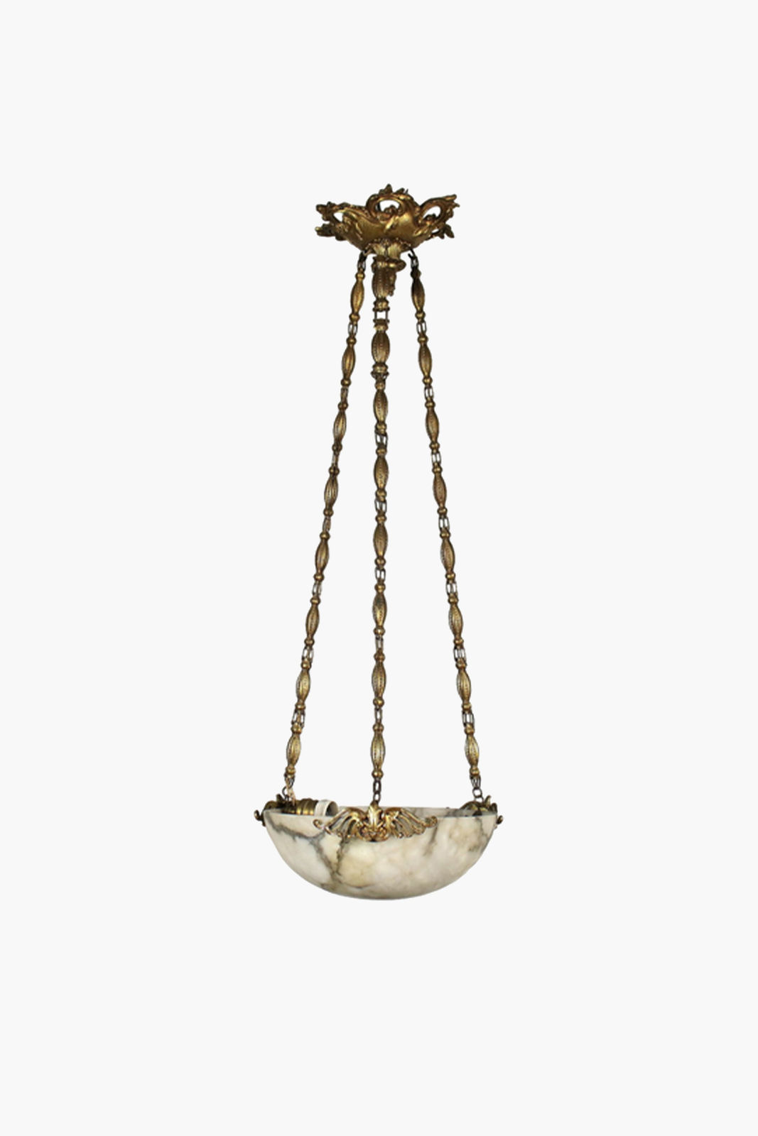 1930s Italian Alabaster Hanging Light