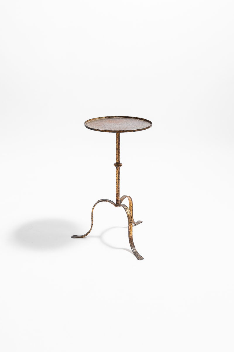 1940s Gilt Iron Martini Table