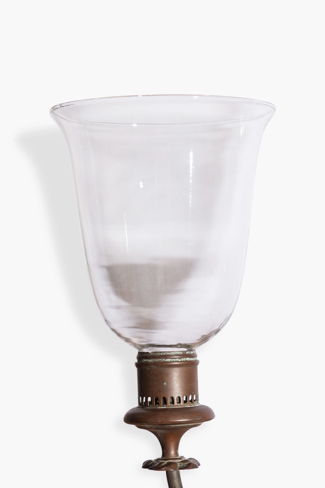 English George III Twin Arm Hurricane Sconce