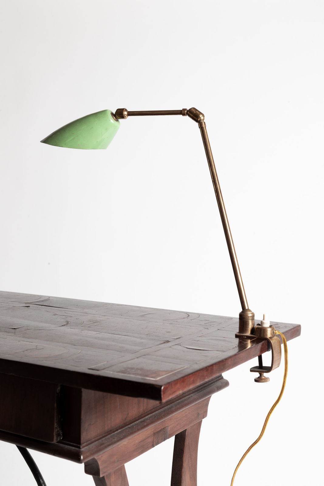 Italian Articulated Desk Lamp with Clamp Fixing, 1950s