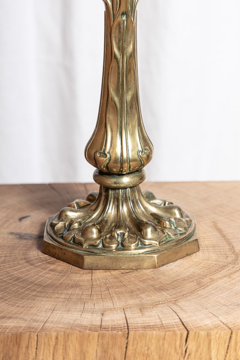 Art Nouveau Brass Lamp Base