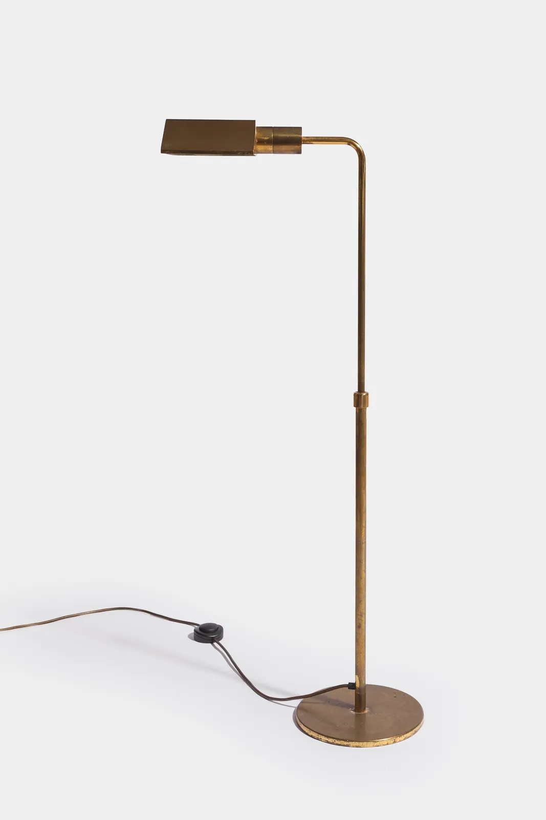 1970s French Adjustable Brass Reading Light