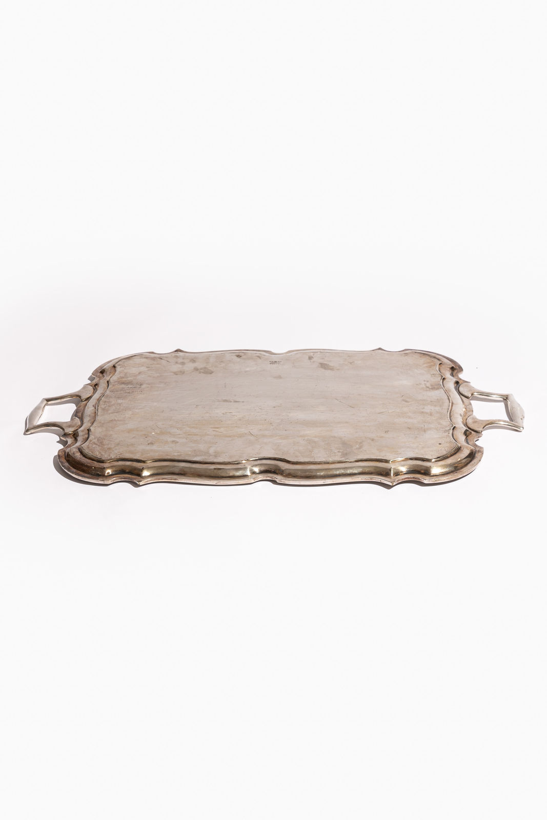 Antique Silver-Plated Serving Tray by Mappin & Webb.