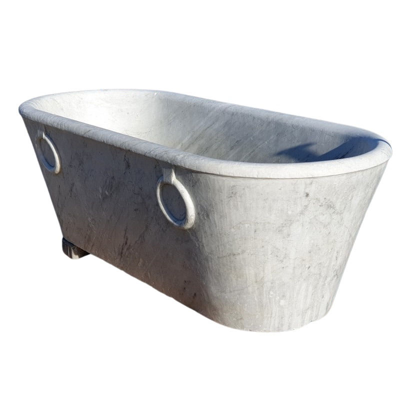 Antique Italian Carrara Marble Bath