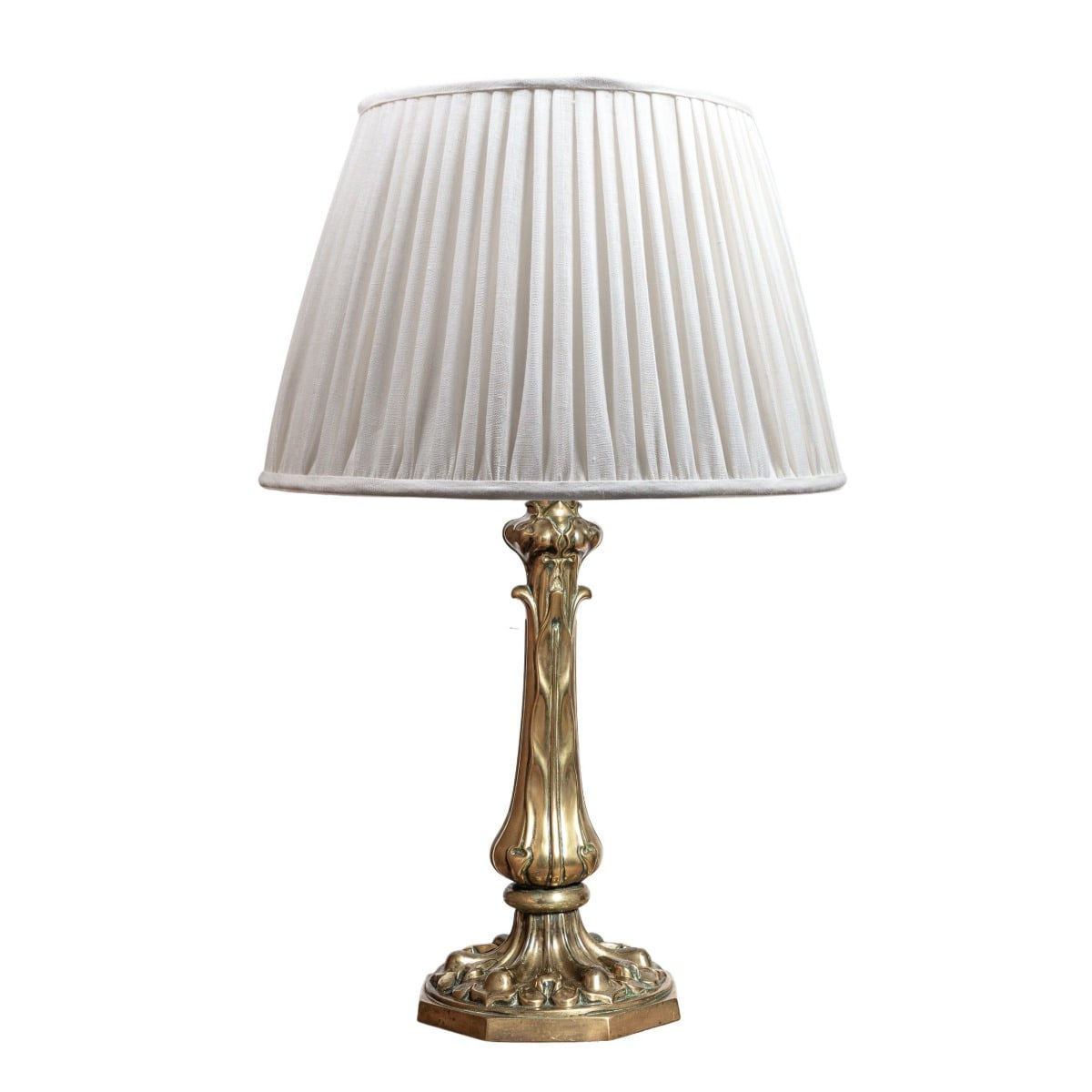 Art Nouveau Brass Lamp Base