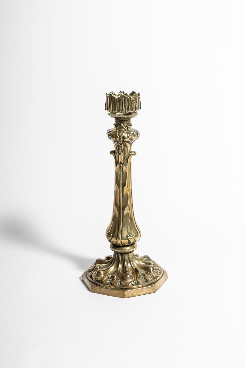 Art Nouveau Brass Lamp Base