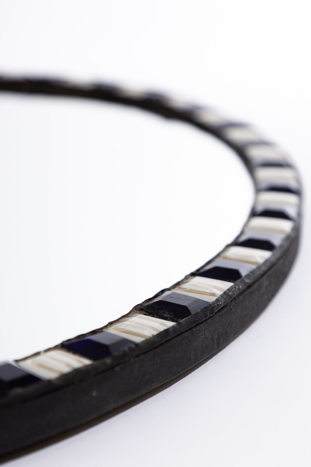 Irish George III Waterford Mirror With Blue & Clear Glass Studs