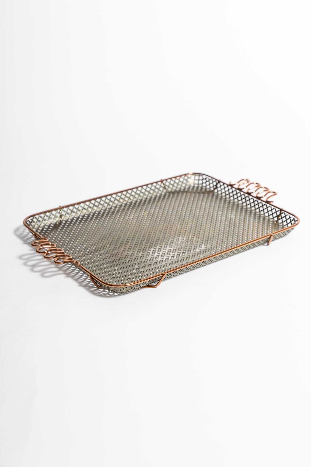 Pierced Brass Tray in the style of Mathieu Matégot