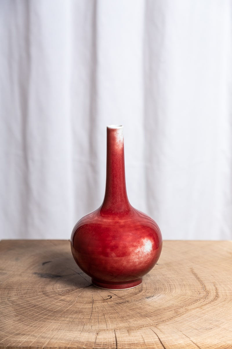 19th Century Chinese Porcelain Sang de Bouef Glazed Bottle Vase