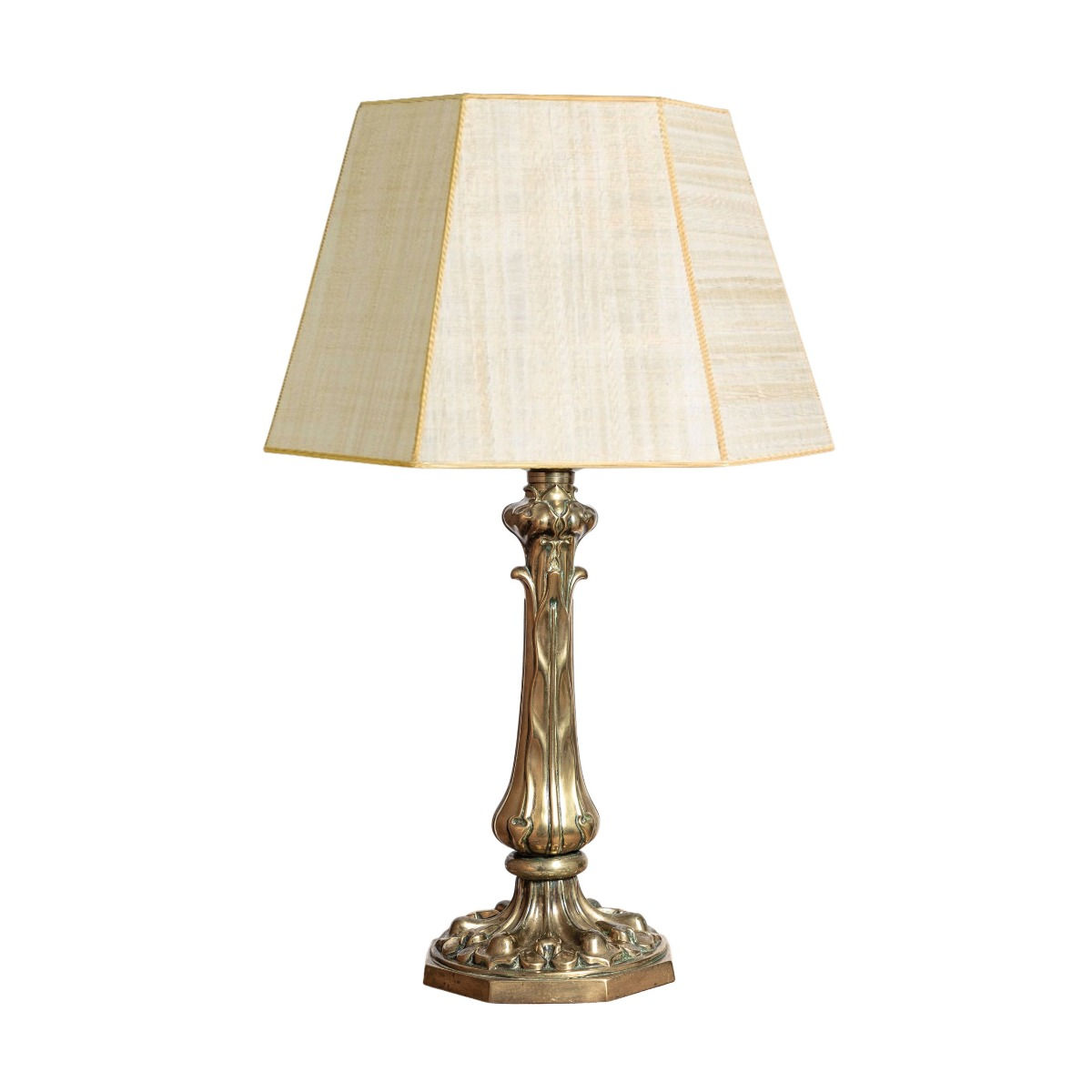 Art Nouveau Brass Lamp Base