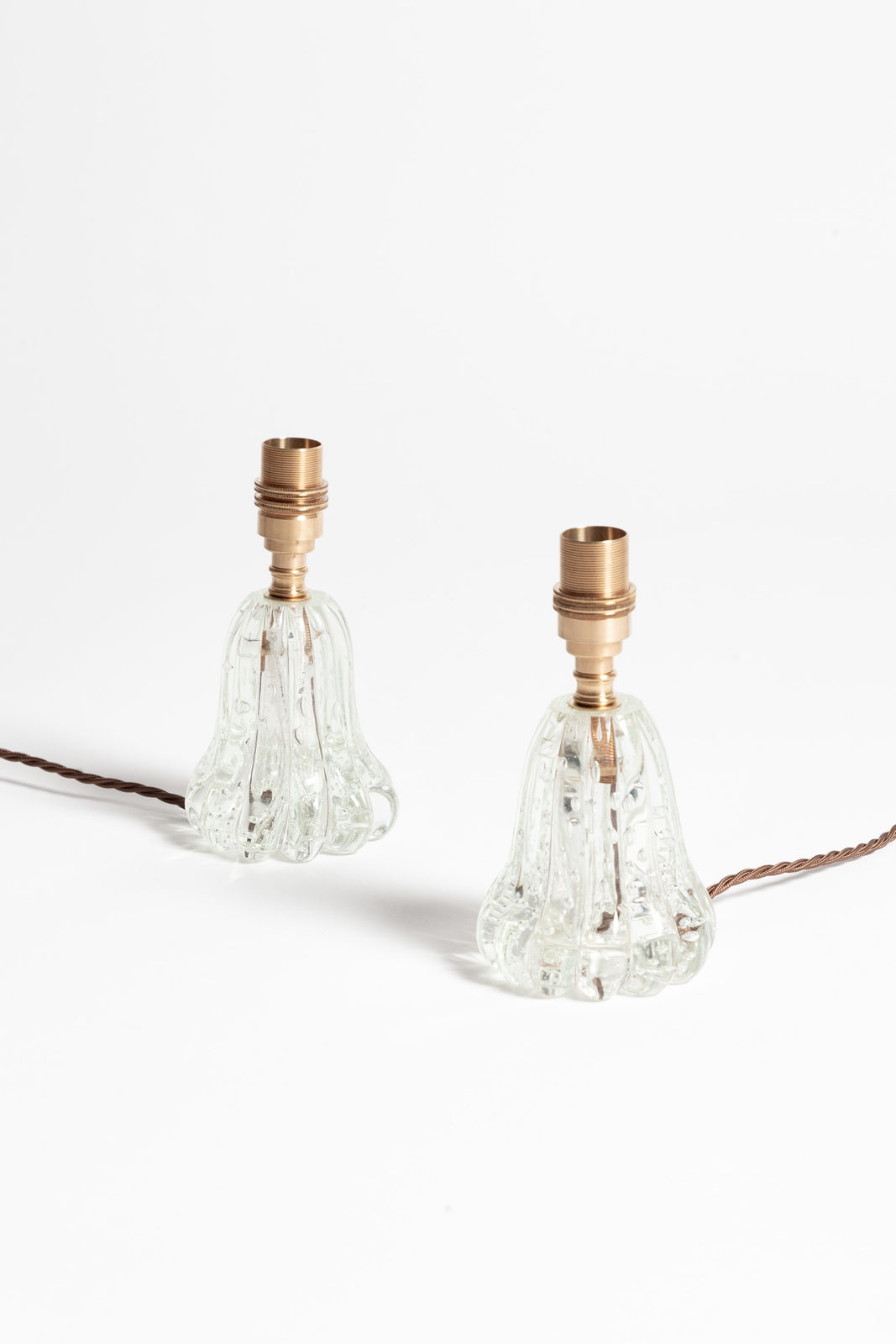 Pair of Murano Glass Lamps, Circa 1950