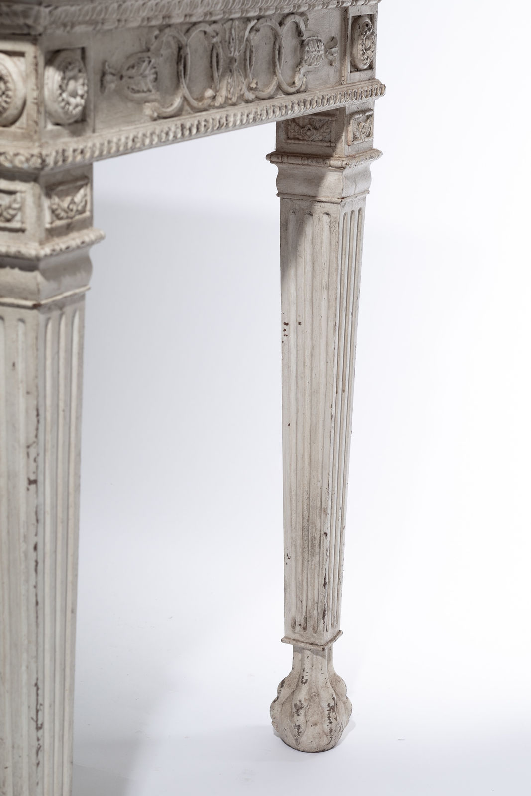 Carved & Painted George II Style Neoclassical Side Table