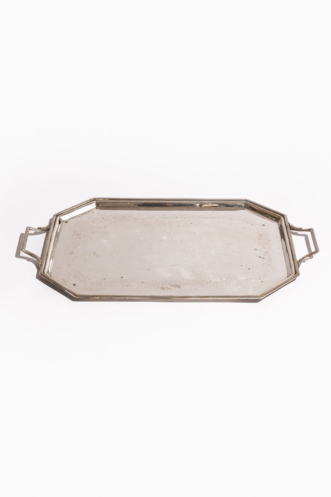 Victorian Silver-Plated Serving Tray by Collis & Co., Circa 1860