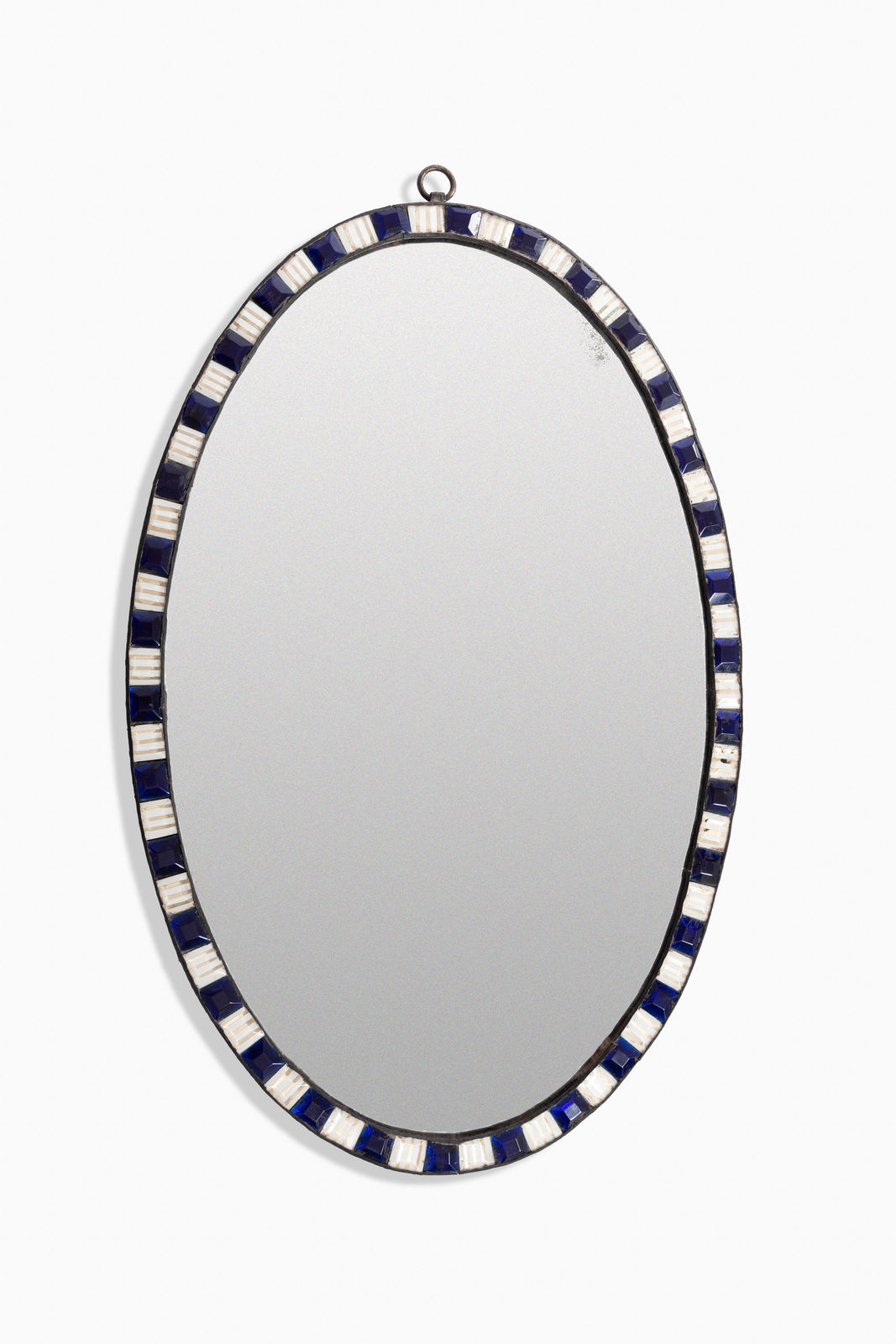 Irish George III Waterford Mirror With Blue & Clear Glass Studs