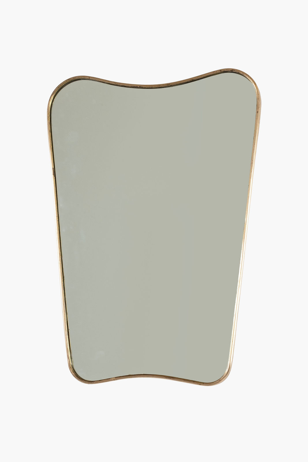 1950s Italian Brass Framed Mirror attributed to Gio Ponti for Fontana Arte