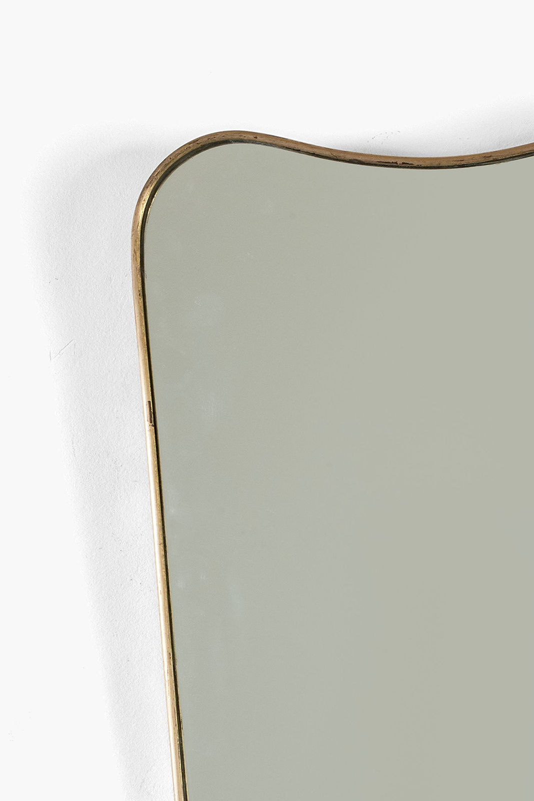 1950s Italian Brass Framed Mirror attributed to Gio Ponti for Fontana Arte