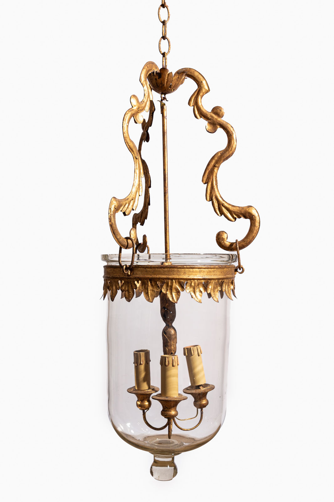 Large Italian Rococo Gilt-Metal Lantern