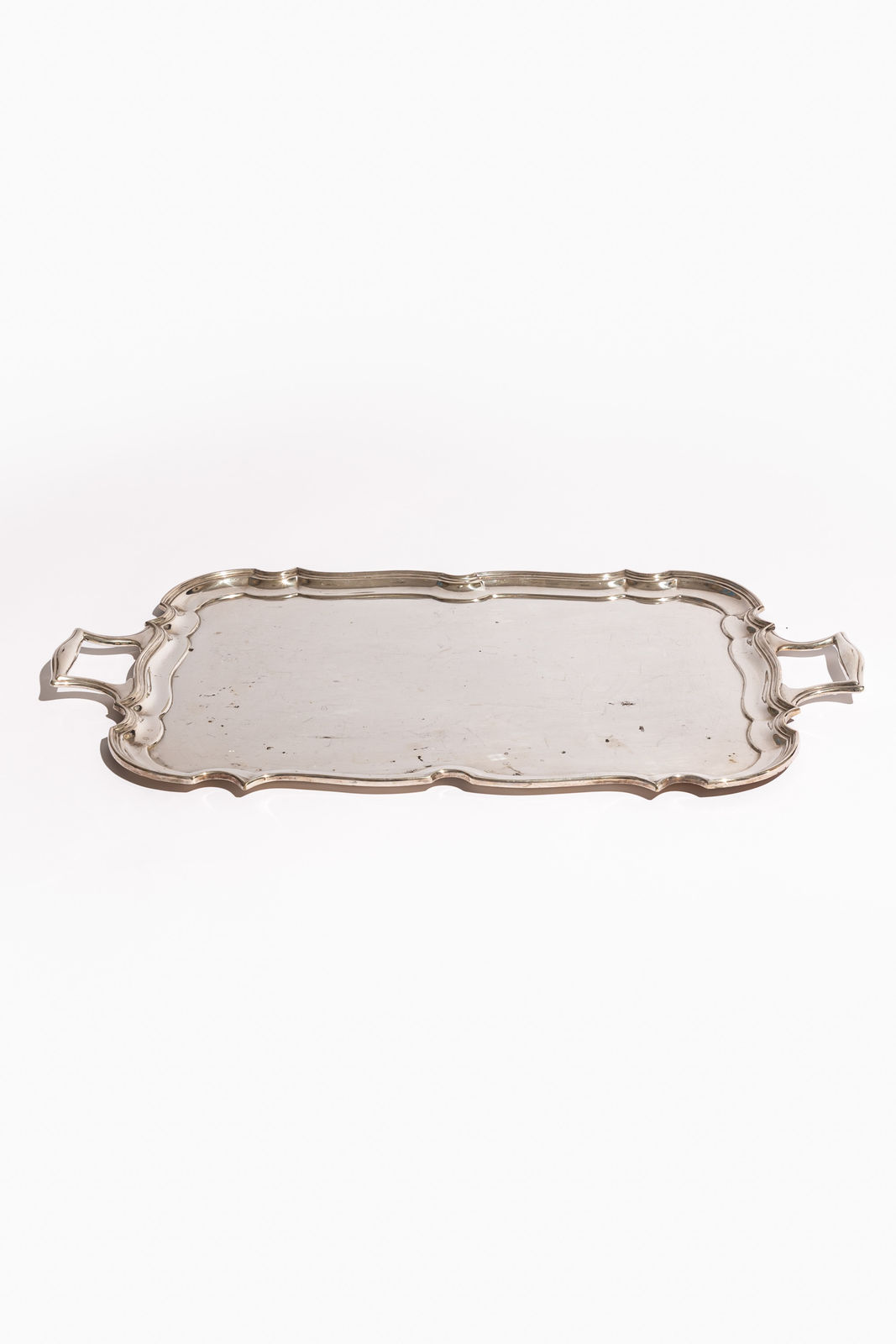 Antique Silver-Plated Serving Tray by Mappin & Webb.