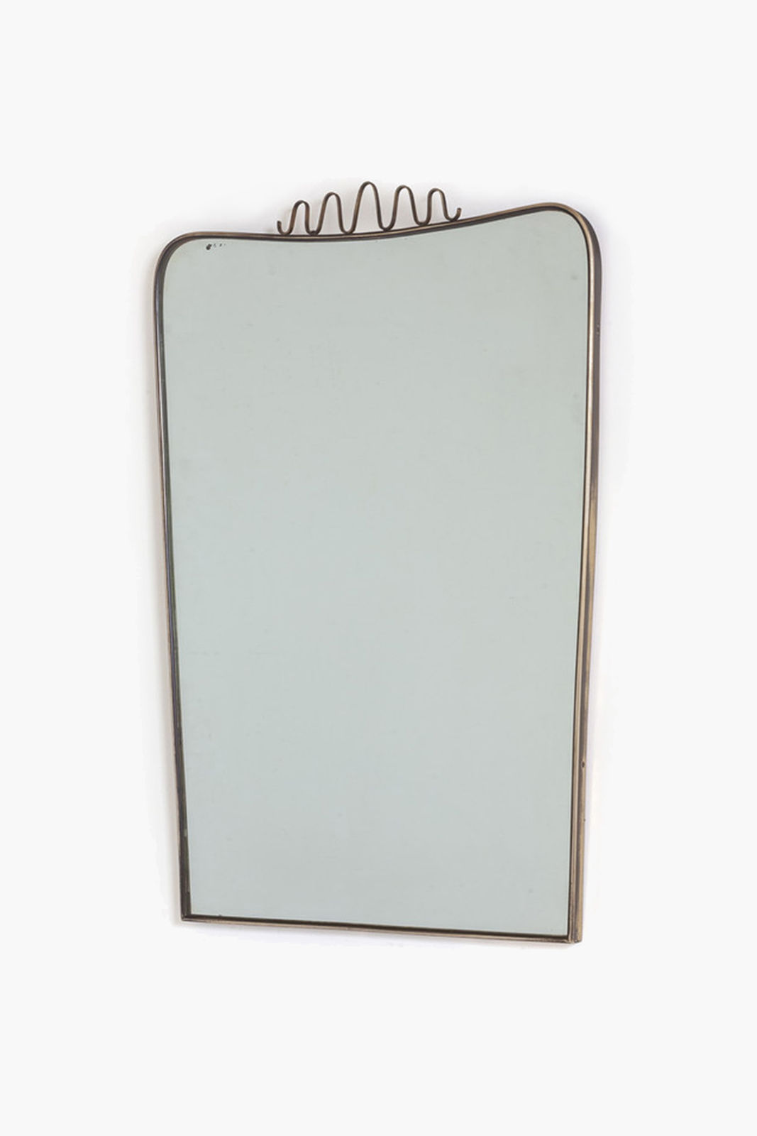 1950s Italian Brass Mirror in the style of Gio Ponti