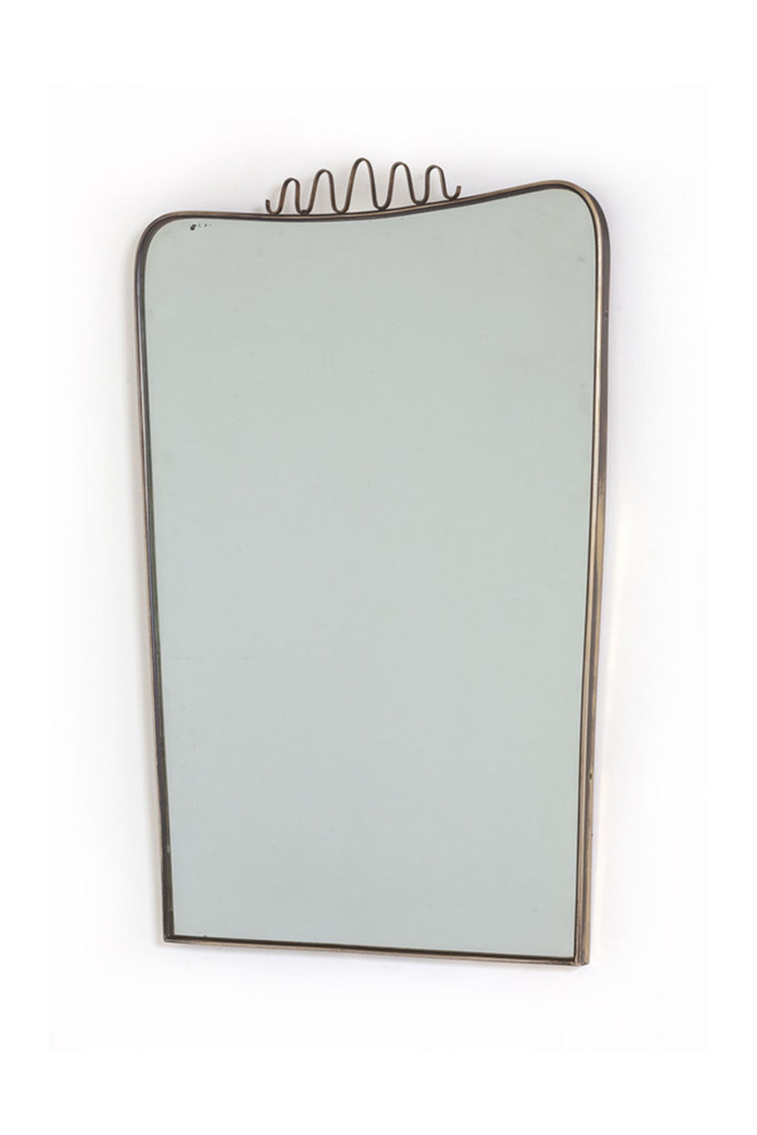 1950s Italian Brass Mirror in the style of Gio Ponti