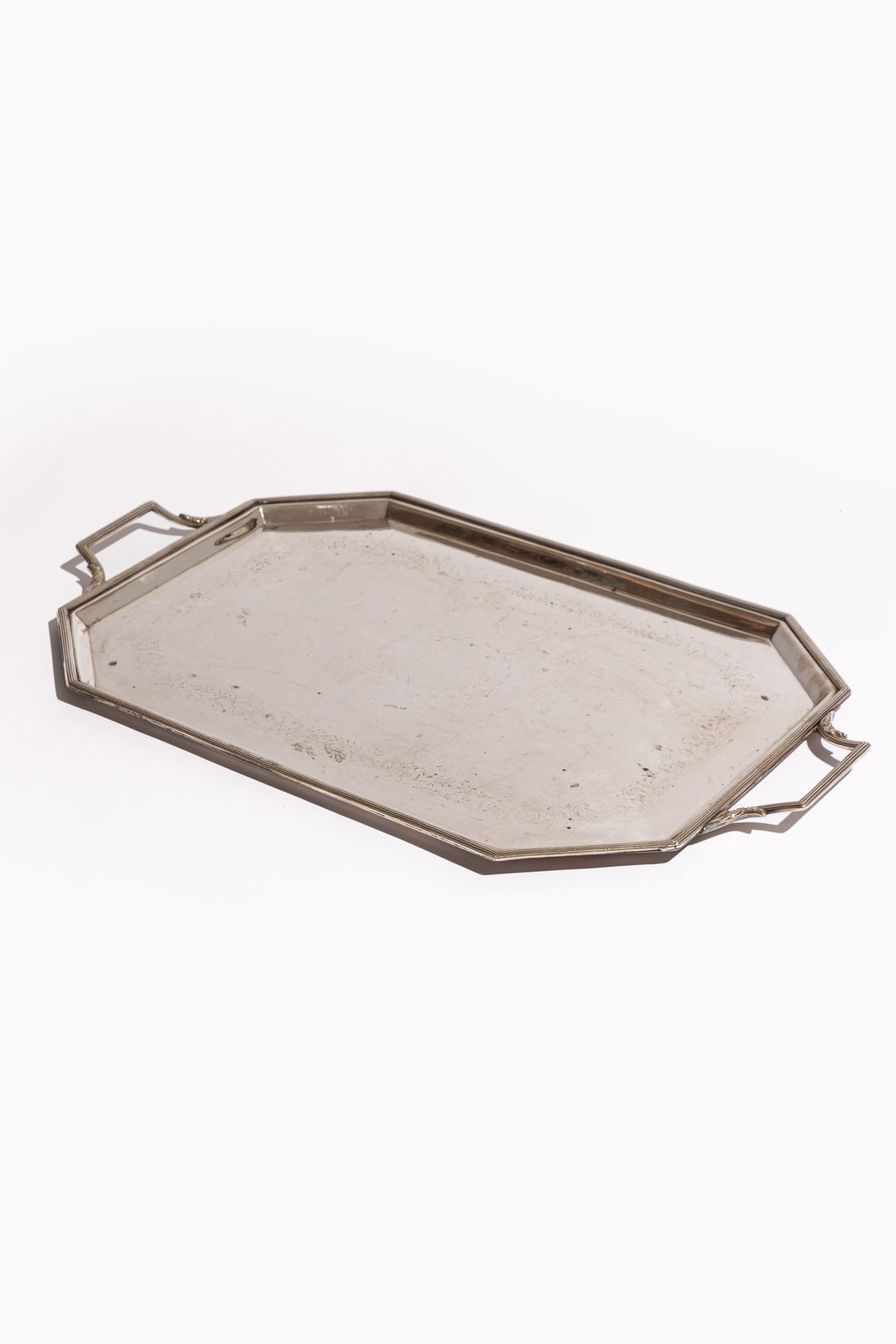 Victorian Silver-Plated Serving Tray by Collis & Co., Circa 1860