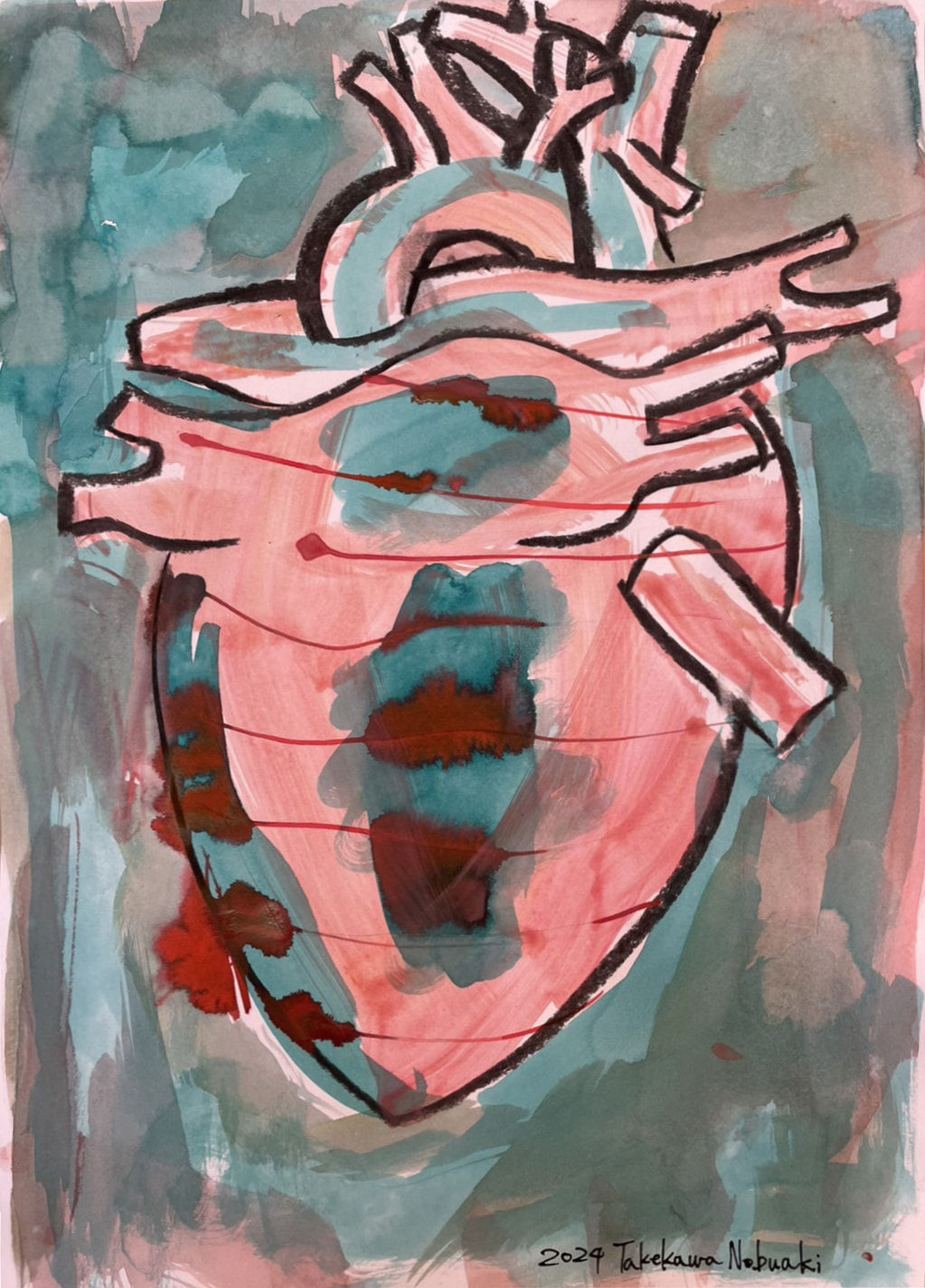 Nobuaki Takekawa, Drawing of the Heart, 2024